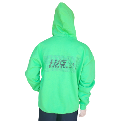 Preview: Team Hoody in grün mit Druck