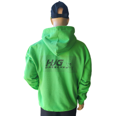 Preview: Team Hoody in grün mit Druck