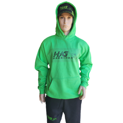 Team Hoody in grün mit Druck